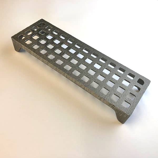 GRID3 Cast Iron Air Brick - 9x3 inch square hole pattern air brick bare metal