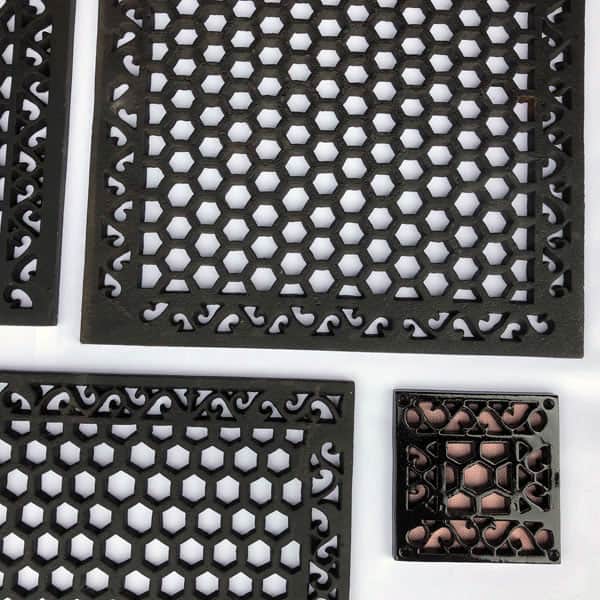 Cast Iron Heritage Vent and Drain Grilles - Ranging from 6x6 to 20x20 inch