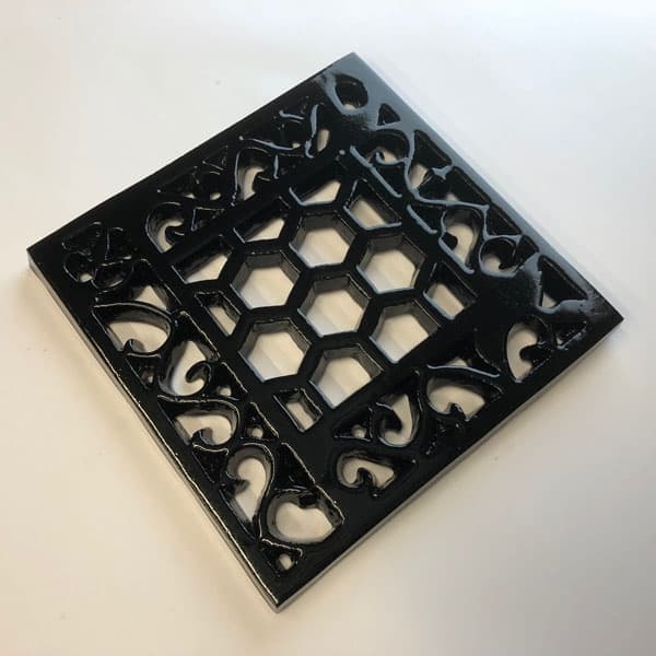 Cast Iron Heritage Vent and Drain Grilles - 7x7 inch HER7 Undrilled without mesh
