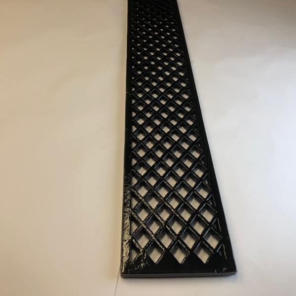 LAT366 a 36x6 inch cast iron lattice pattern gratings suitable for floor and wall ventilation and drainage