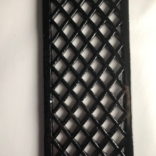 LAT366 a 36x6 inch cast iron lattice pattern gratings suitable for floor and wall ventilation and drainage